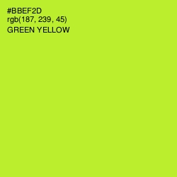 #BBEF2D - Green Yellow Color Image