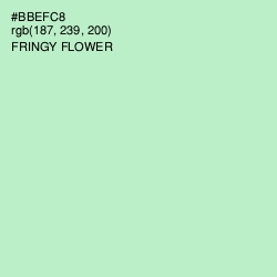 #BBEFC8 - Fringy Flower Color Image