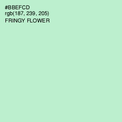 #BBEFCD - Fringy Flower Color Image