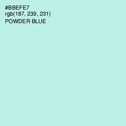 #BBEFE7 - Powder Blue Color Image