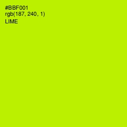 #BBF001 - Lime Color Image