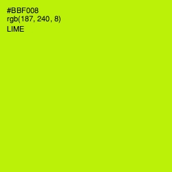 #BBF008 - Lime Color Image