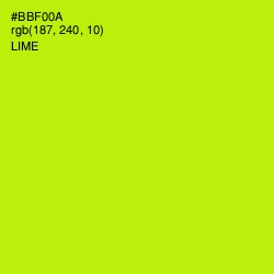 #BBF00A - Lime Color Image