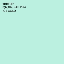 #BBF0E1 - Ice Cold Color Image