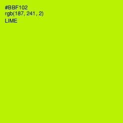 #BBF102 - Lime Color Image