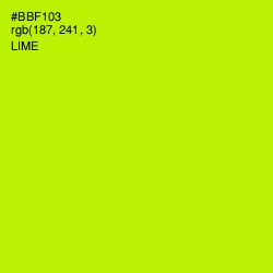 #BBF103 - Lime Color Image