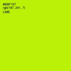 #BBF107 - Lime Color Image