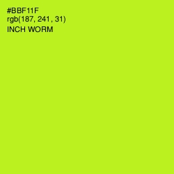 #BBF11F - Inch Worm Color Image