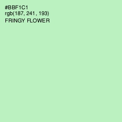 #BBF1C1 - Fringy Flower Color Image