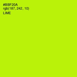 #BBF20A - Lime Color Image