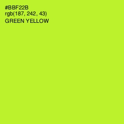 #BBF22B - Green Yellow Color Image