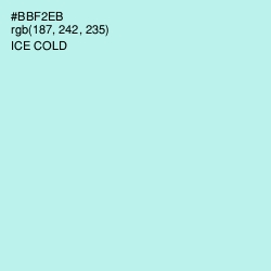 #BBF2EB - Ice Cold Color Image