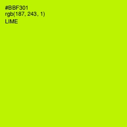 #BBF301 - Lime Color Image