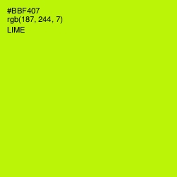 #BBF407 - Lime Color Image