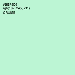 #BBF5D3 - Cruise Color Image