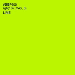 #BBF600 - Lime Color Image