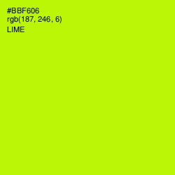#BBF606 - Lime Color Image