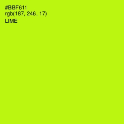#BBF611 - Lime Color Image