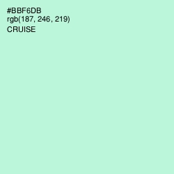 #BBF6DB - Cruise Color Image