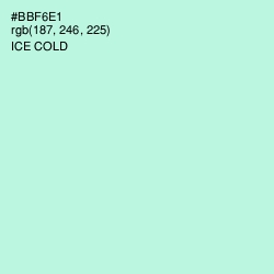 #BBF6E1 - Ice Cold Color Image