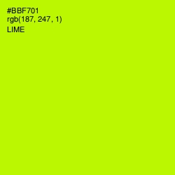 #BBF701 - Lime Color Image