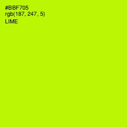 #BBF705 - Lime Color Image