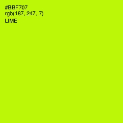 #BBF707 - Lime Color Image