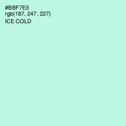 #BBF7E3 - Ice Cold Color Image