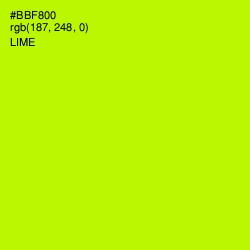 #BBF800 - Lime Color Image