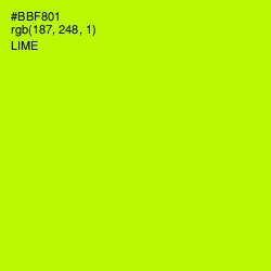 #BBF801 - Lime Color Image