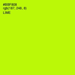 #BBF808 - Lime Color Image