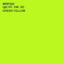 #BBF820 - Green Yellow Color Image