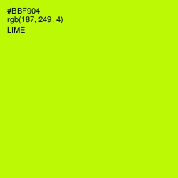 #BBF904 - Lime Color Image