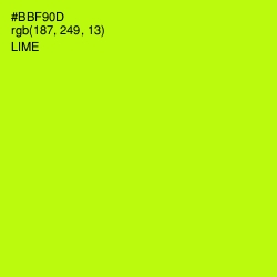 #BBF90D - Lime Color Image
