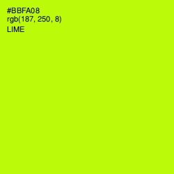 #BBFA08 - Lime Color Image