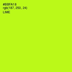 #BBFA18 - Lime Color Image