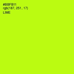 #BBFB11 - Lime Color Image