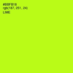 #BBFB18 - Lime Color Image