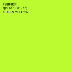 #BBFB2F - Green Yellow Color Image