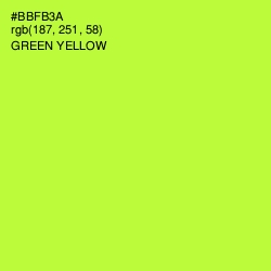 #BBFB3A - Green Yellow Color Image