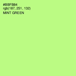#BBFB84 - Mint Green Color Image
