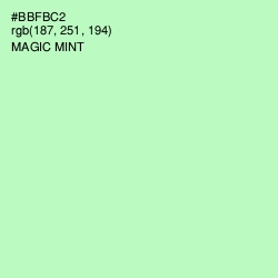 #BBFBC2 - Magic Mint Color Image