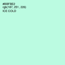 #BBFBE2 - Ice Cold Color Image