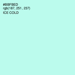 #BBFBED - Ice Cold Color Image