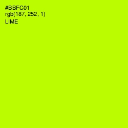 #BBFC01 - Lime Color Image