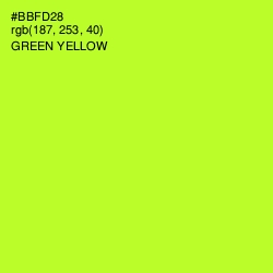#BBFD28 - Green Yellow Color Image
