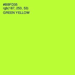 #BBFD35 - Green Yellow Color Image