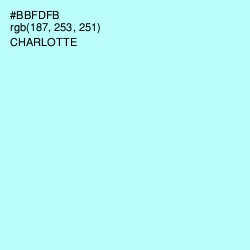 #BBFDFB - Charlotte Color Image