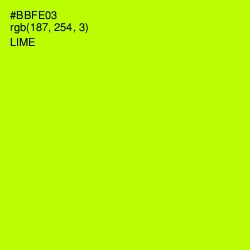 #BBFE03 - Lime Color Image