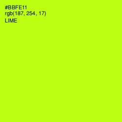 #BBFE11 - Lime Color Image